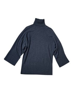 Adolfo Dominguez Merino Wool Dolman Sleeve Turtleneck Tunic Sweater size M